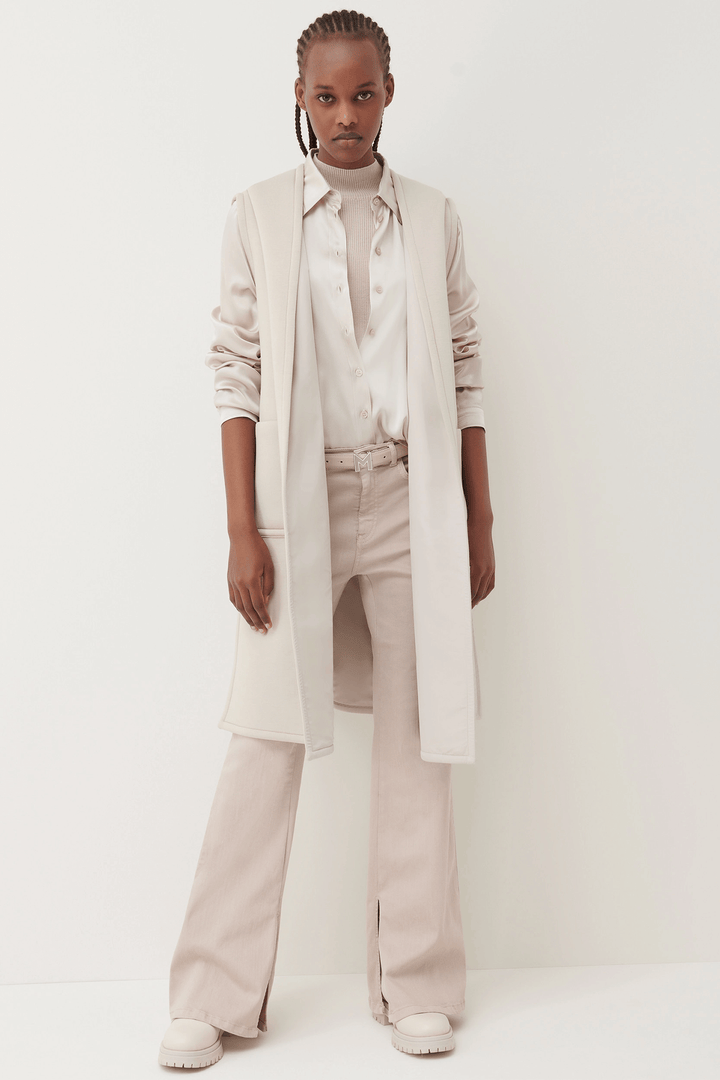 Marella Diamond 2362760336200 Natural Beige Sleeveless Coat
