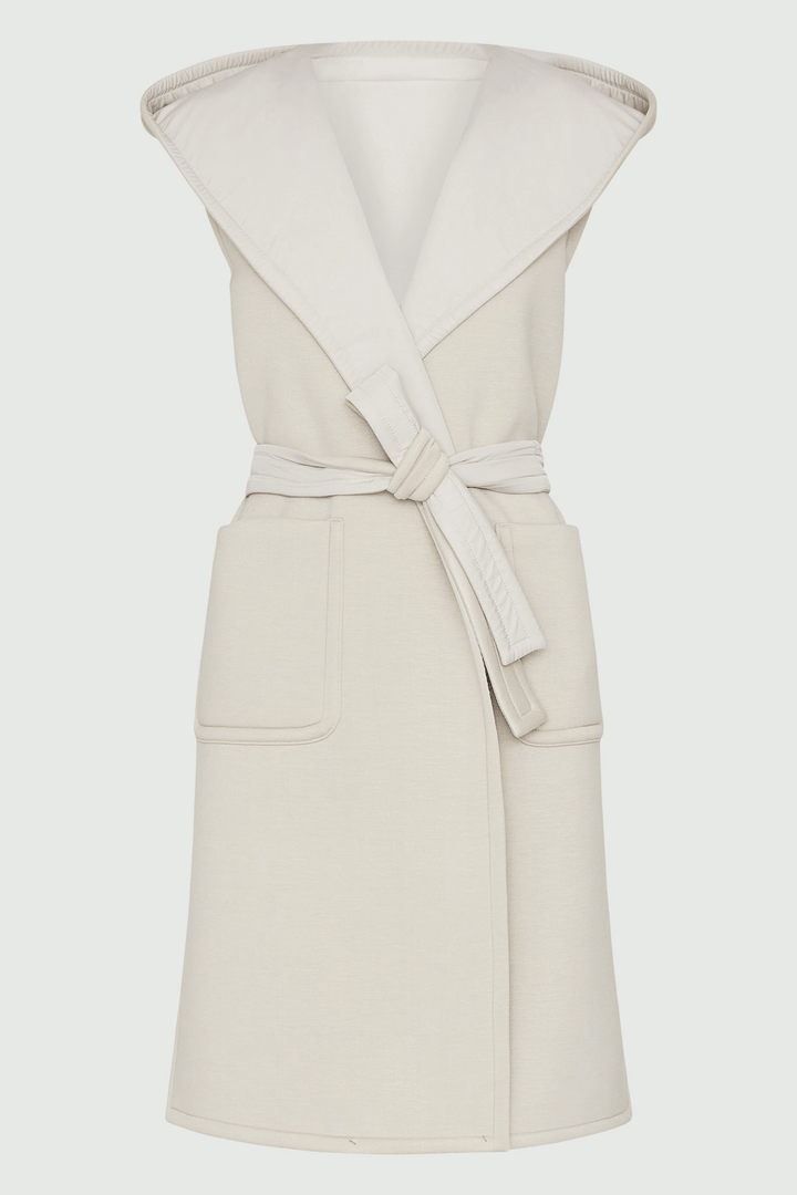 Marella Diamond 2362760336200 Natural Beige Sleeveless Coat