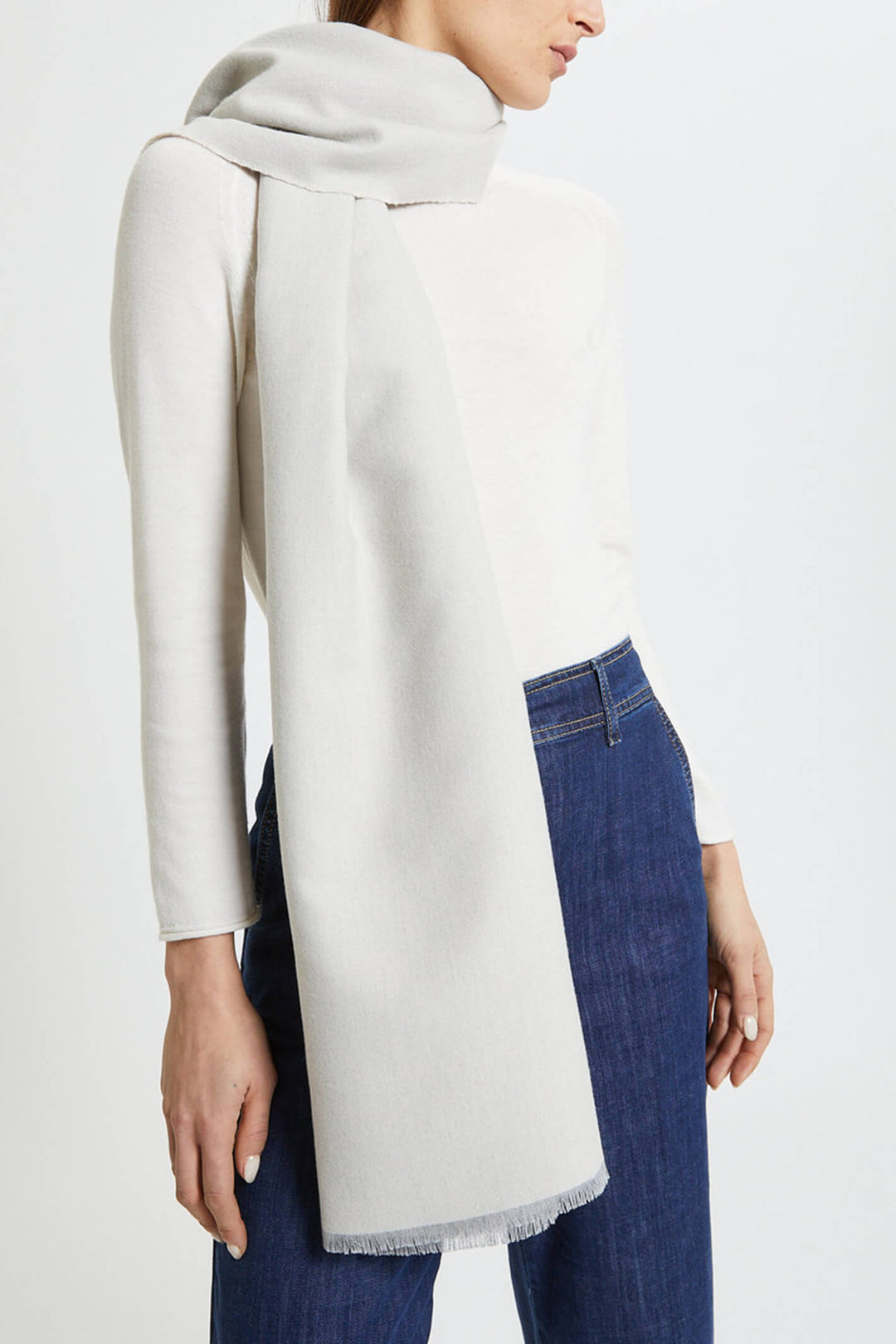 Marella Essen 2365460236200 Pearl Grey Scarf - Olivia Grace Fashion