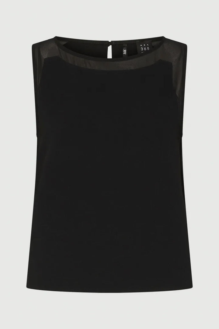 Marella Garden Black Sleeveless Top 2523166013200 - Olivia Grace Fashion