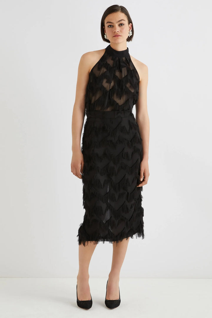 Marella Gattini2 Black Woven Skirt 2523106132200 002