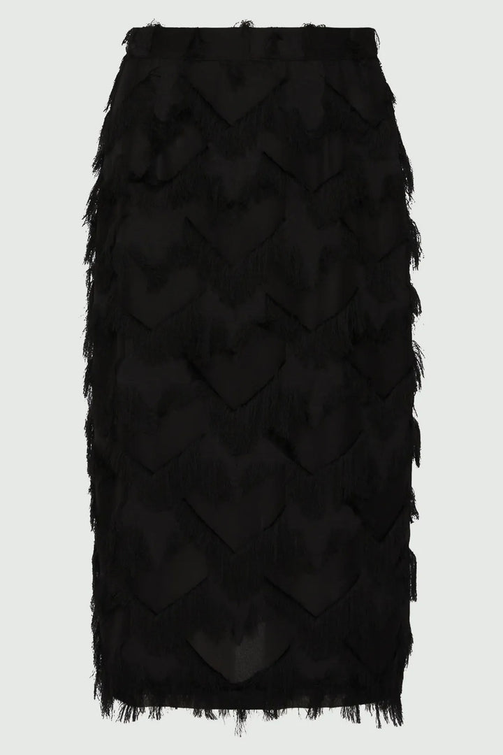 Marella Gattini2 Black Woven Skirt 2523106132200 002