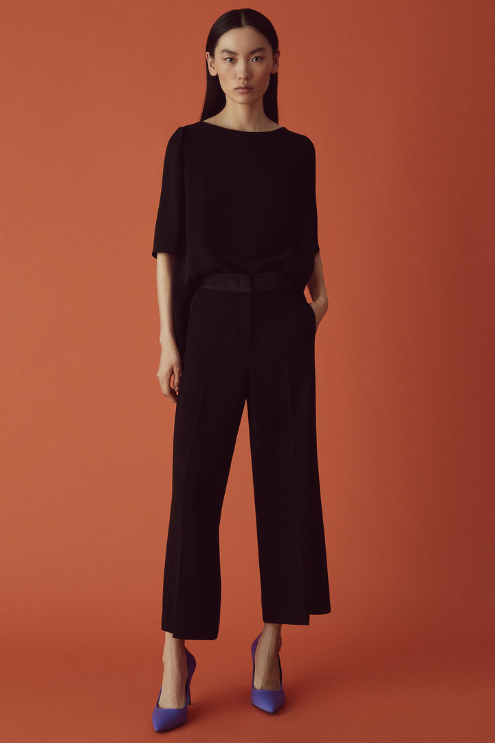 Marella Grace 23313603332 Black Art 365 Cropped Trousers - Olivia Grace Fashion