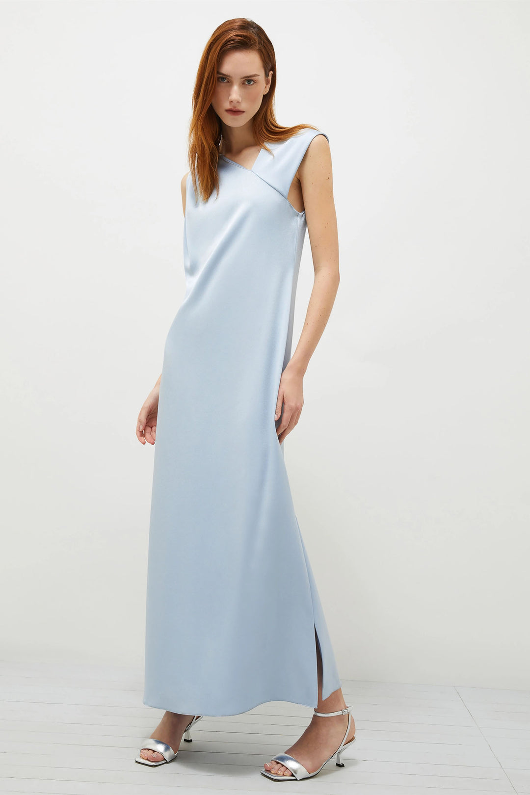 Marella Graffa Light Blue Belted Dress 2513221012200  - Olivia Grace Fashion