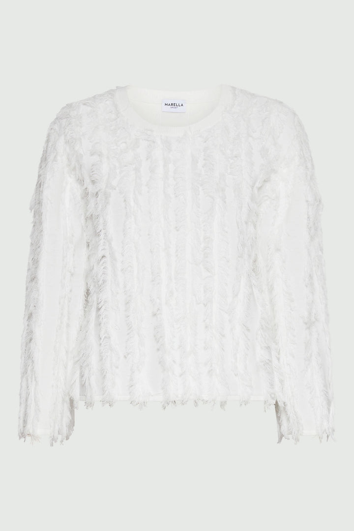 Marella Jumper Dida Optical White 2513361164200 001 - Olivia Grace Fashion