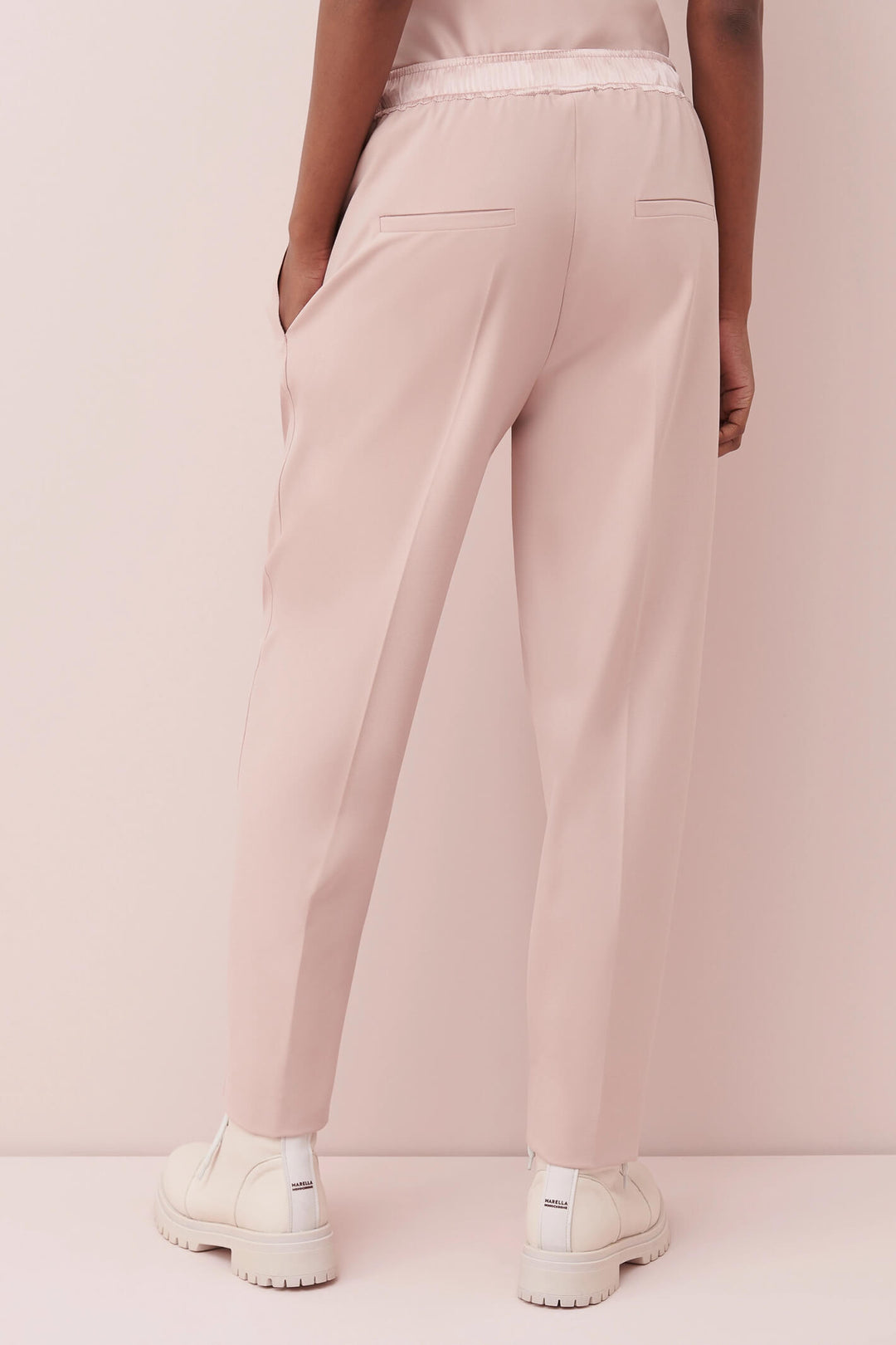 Marella Milva 2331360939200 Nude Pink Pull-On Trousers - Olivia Grace Fashion