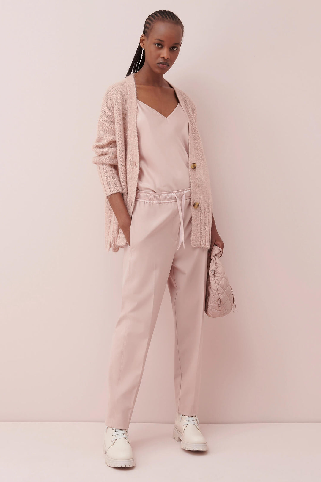 Marella Milva 2331360939200 Nude Pink Pull-On Trousers - Olivia Grace Fashion