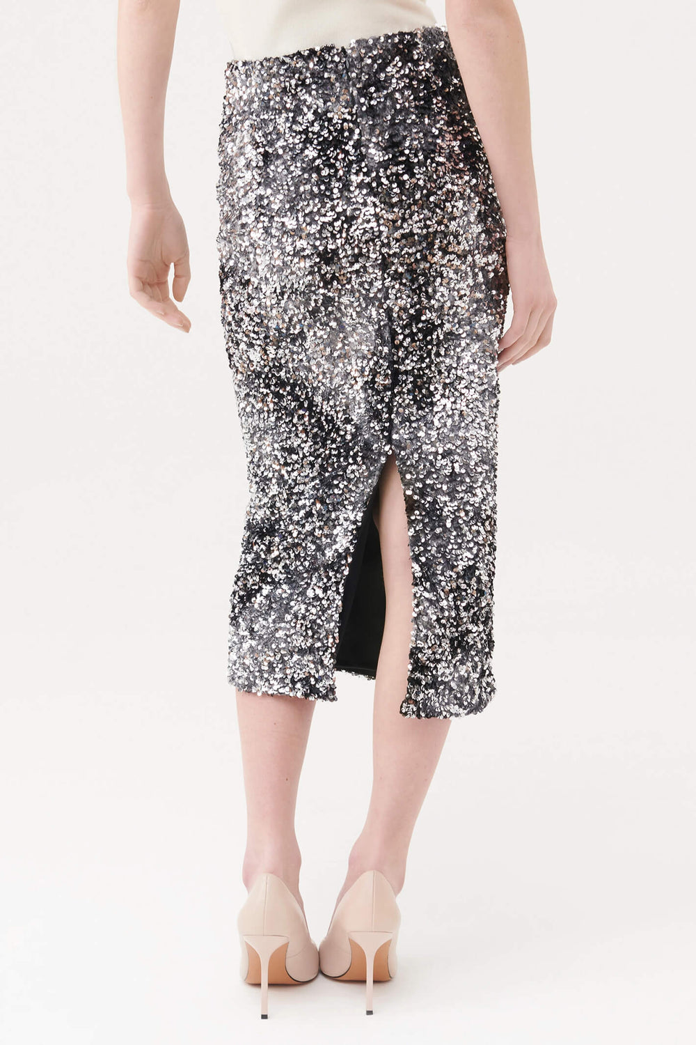 Marella Osmund2 2337760136200 Black Sequin Skirt - Olivia Grace Fashion