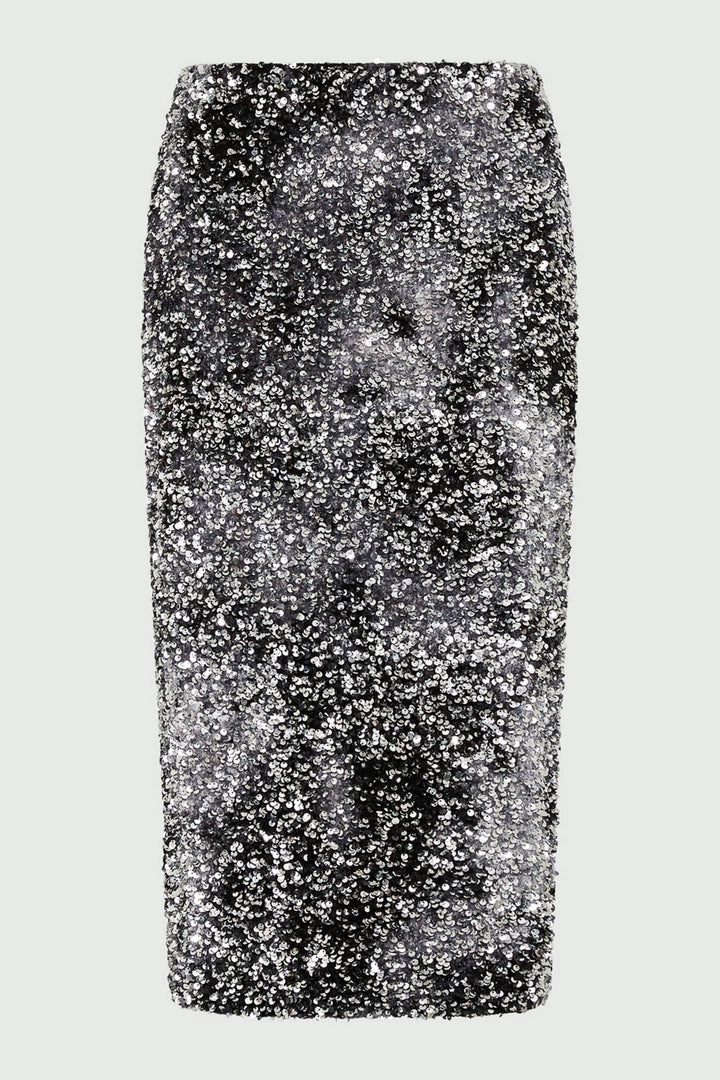 Marella Osmund2 2337760136200 Black Sequin Skirt - Olivia Grace Fashion