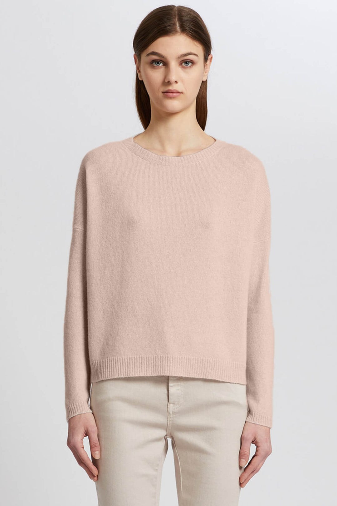 Marella Patrik 2333663039200 Nude Pink Cashmere Mix Jumper - Olivia Grace Fashion
