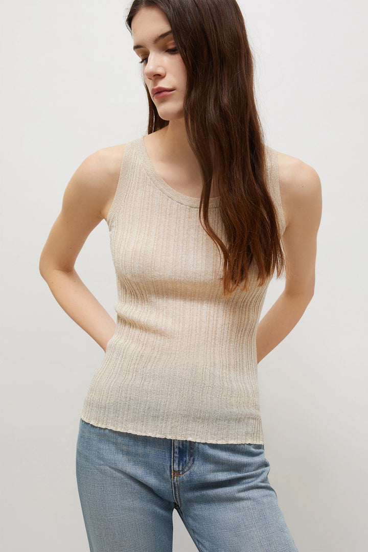 Marella Tiro1 Lurex Vest Top 2513361102200 - Olivia Grace Fashion