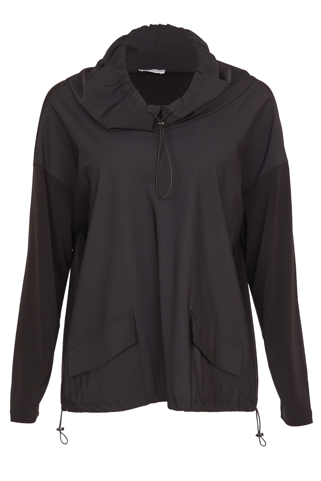 Naya High Neck Drawstring Top NAW24138 - Olivia Grace Fashion