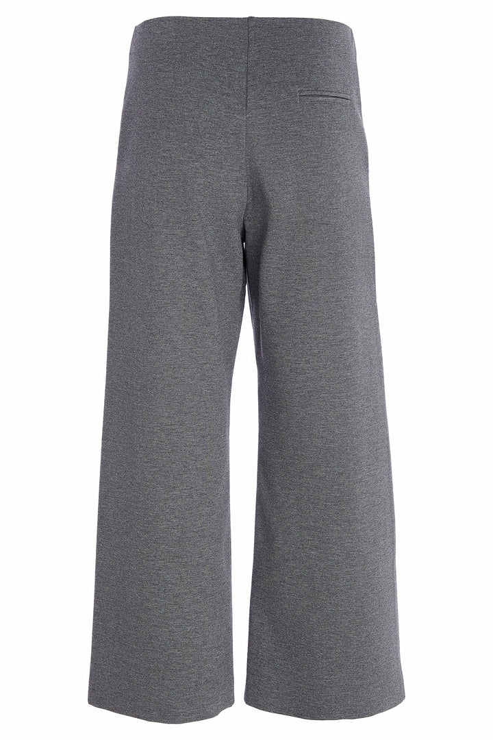 Gray wide-leg pants on a white background