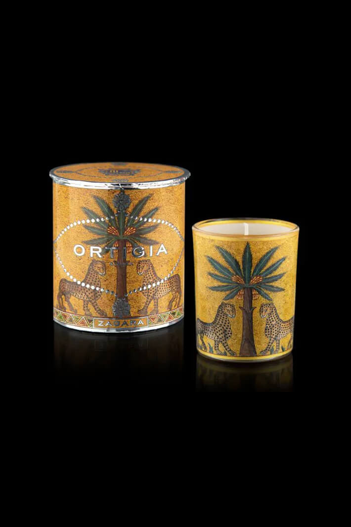 Ortigia Sicilia Zagara Round Decorated Candle - Olivia Grace Fashion