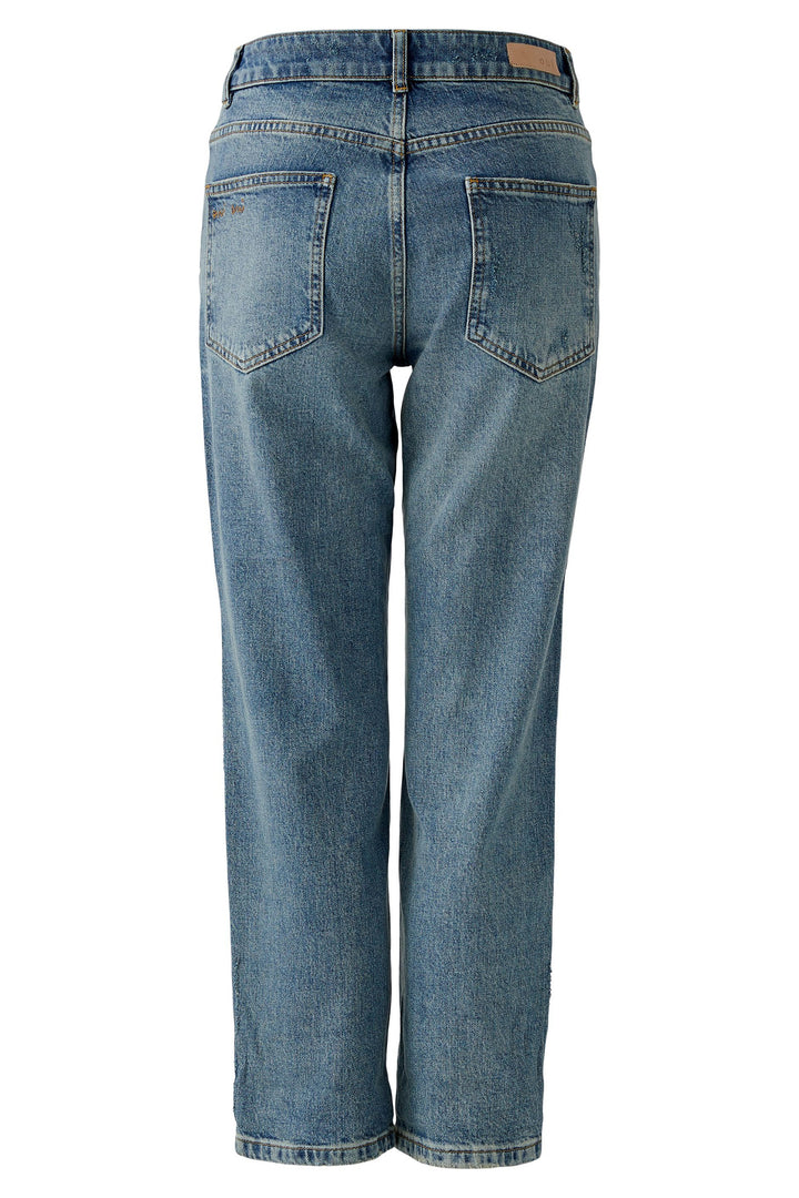 Blue jeans on a white background