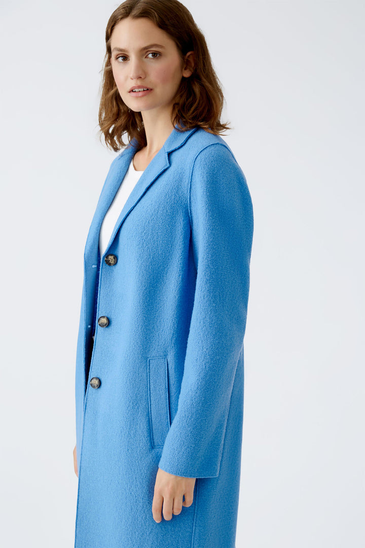 Oui Mayson Coat Cornflower Blue 79918-5340 - Olivia Grace Fashion