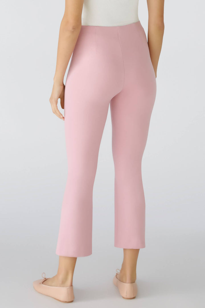 Oui 85724 Rose Pink Pull-On Cropped Trousers - Olivia Grace Fashion