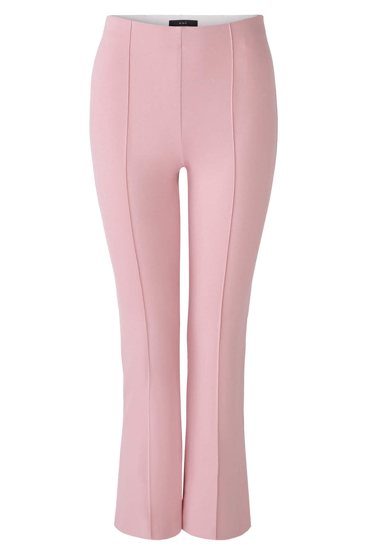 Oui 85724 Rose Pink Pull-On Cropped Trousers - Olivia Grace Fashion