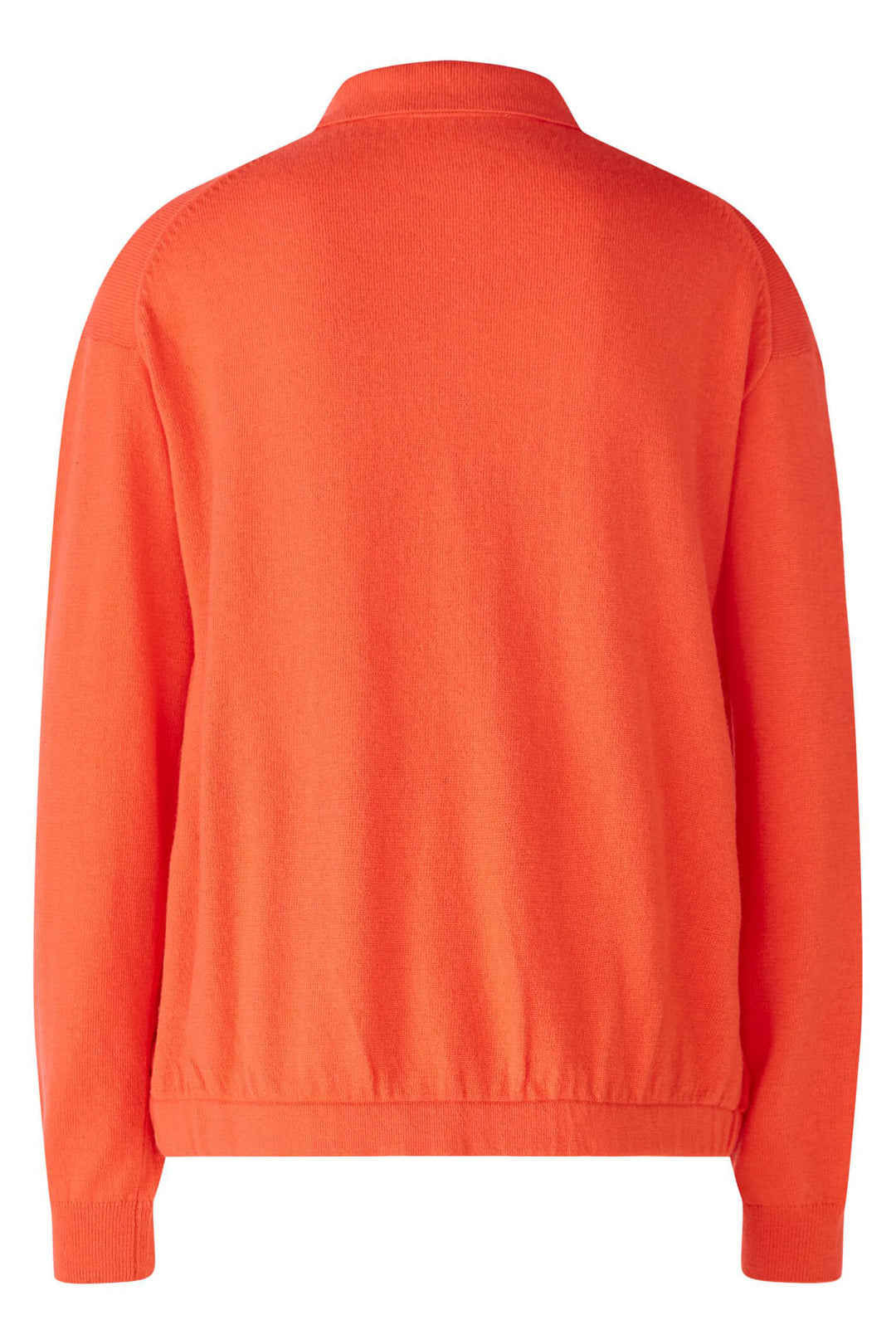 Oui 85768 Hot Coral Button Front Collared Cardigan - Olivia Grace Fashion