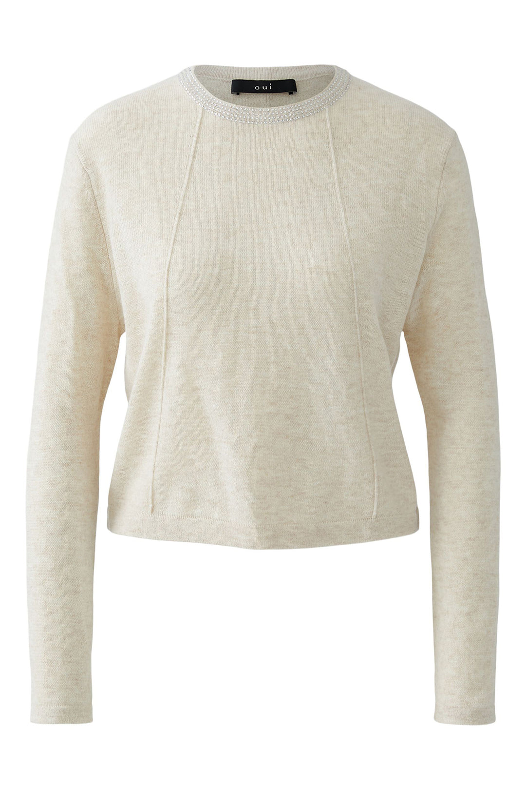Beige sweater on a white background