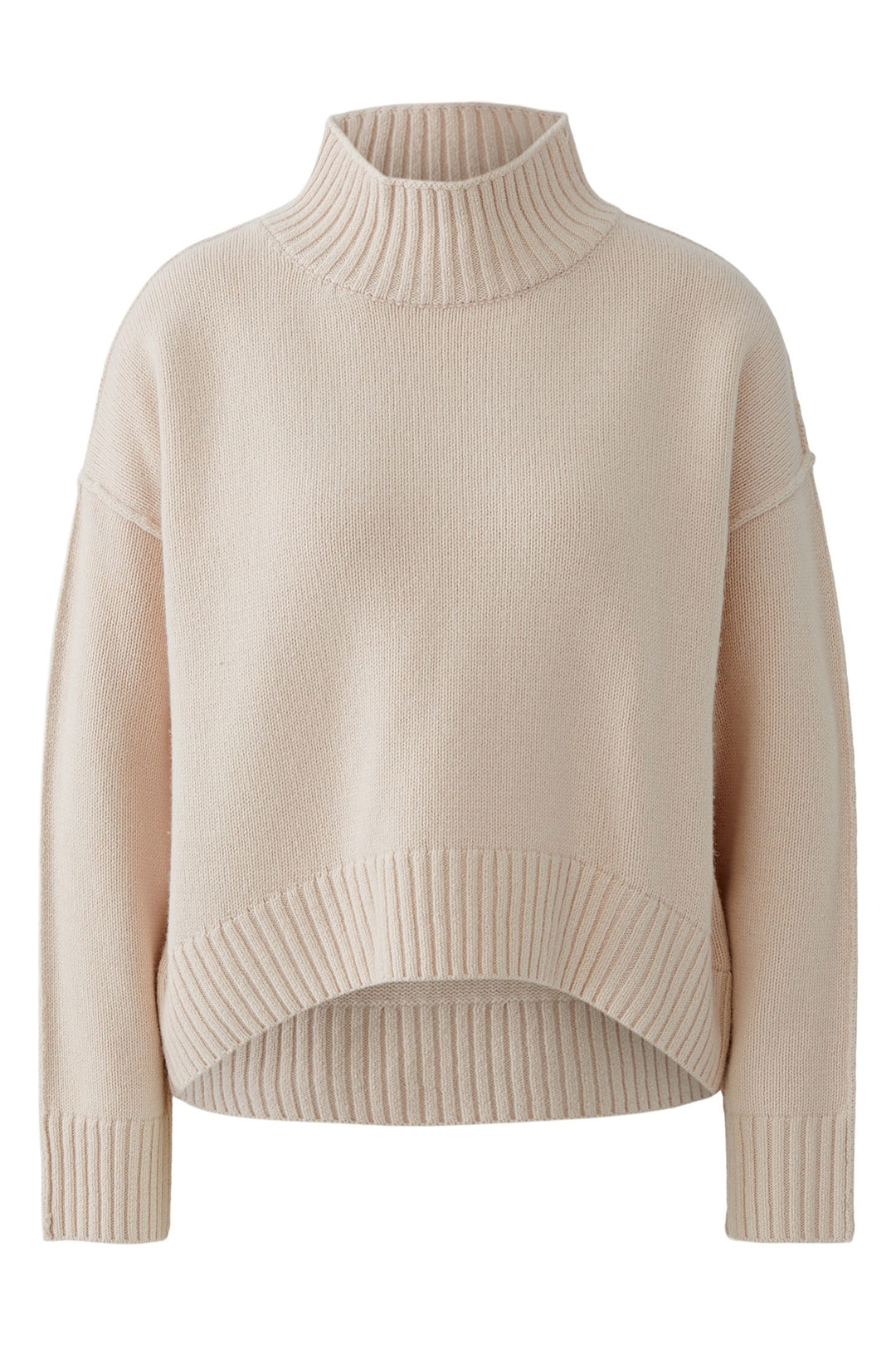 Oui 86084 Sepia Rose Pink Funnel Neck Jumper 3034