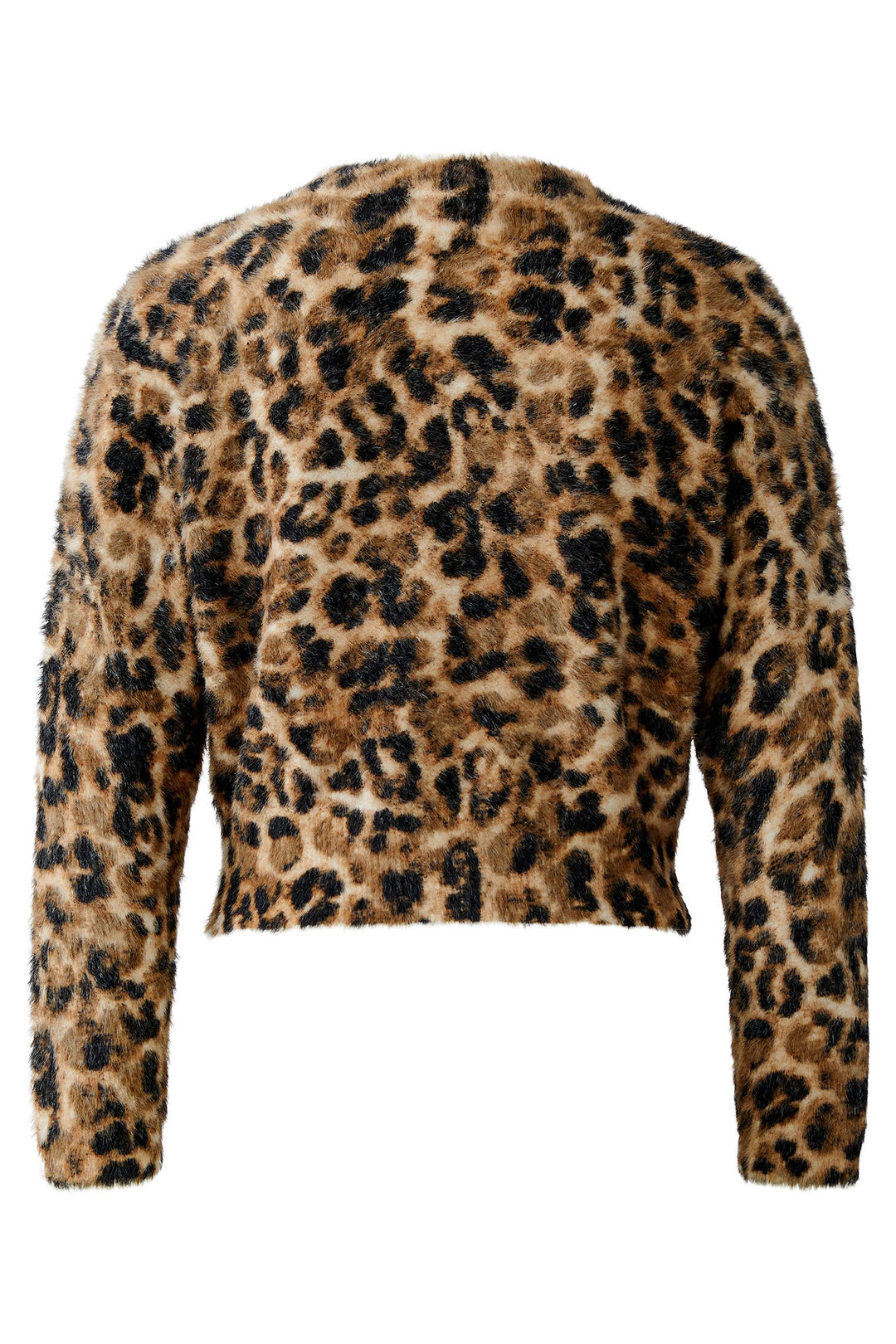 Oui 86112 Camel Brown Animal Print Jumper