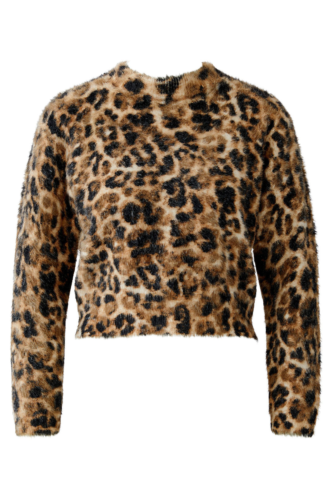 Oui 86112 Camel Brown Animal Print Jumper