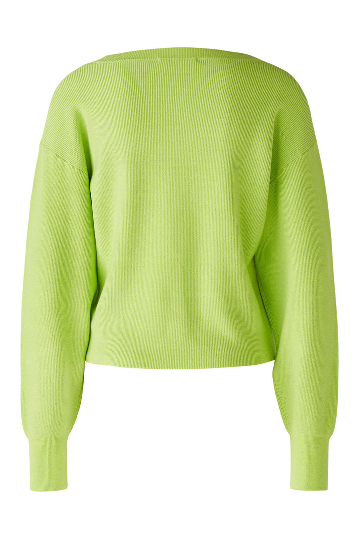 Oui 86645 Tender Shoots Green Knot Front Jumper - Olivia Grace Fashion