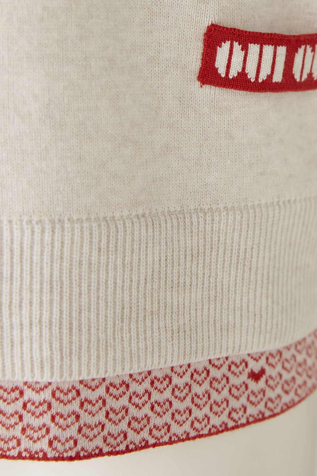 Oui 86667 White Red Wide Neck Jumper - Olivia Grace Fashion