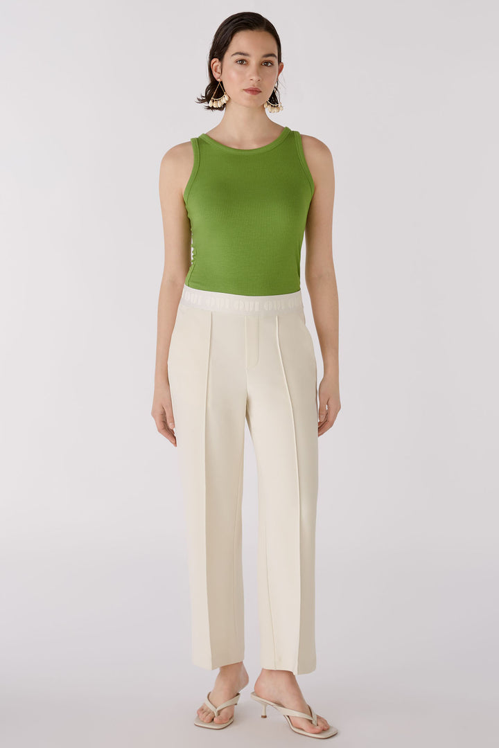Oui 86917 Off White Cream Pull-On Trousers - Olivia Grace Fashion
