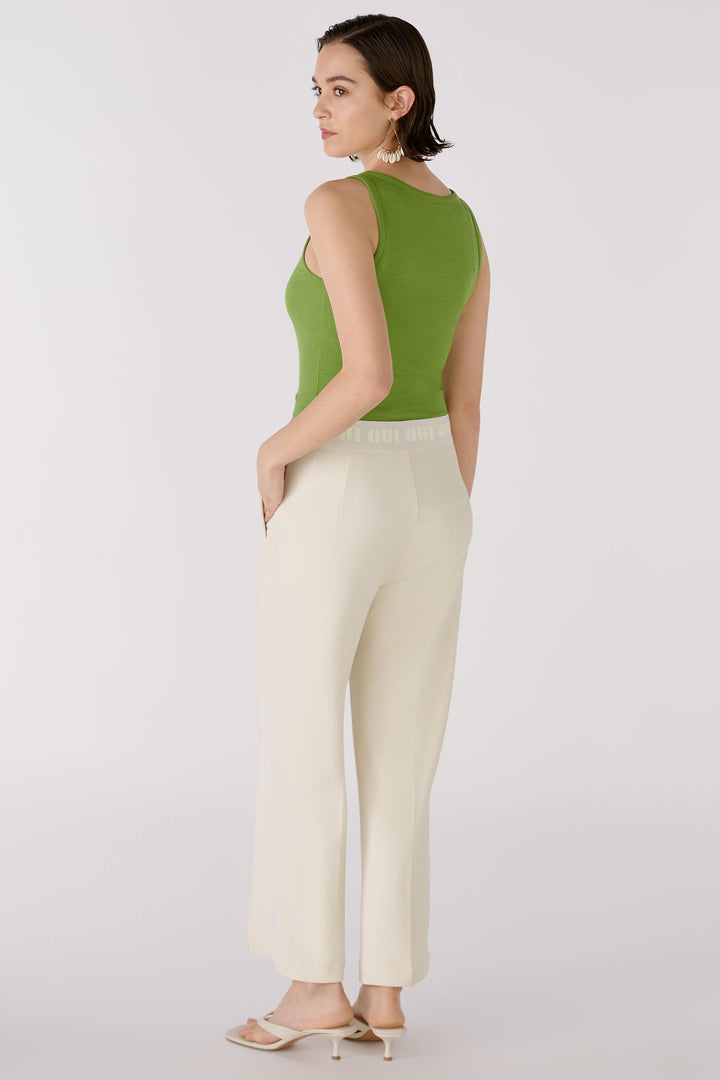 Oui 86917 Off White Cream Pull-On Trousers - Olivia Grace Fashion