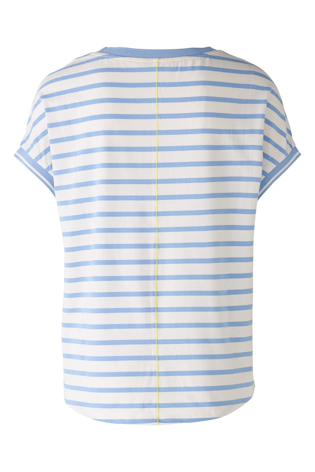 Oui 87504 Blue Offwhite Stripe Summer Roadtrip Print Top - Olivia Grace Fashion