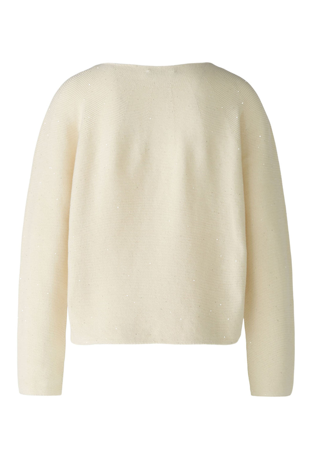 Oui 88287 Off White Wide Neck Sequin Jumper - Olivia Grace Fashion