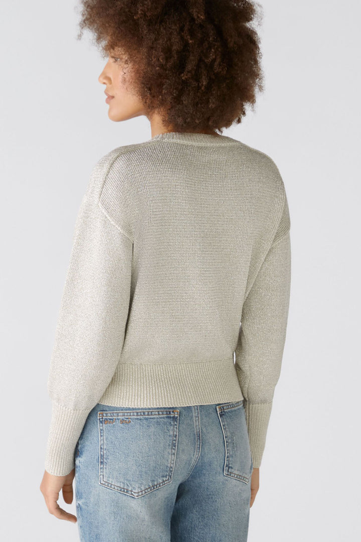 Oui Jumper Light Gold Round Neck 89625-7610 - Olivia Grace Fashion