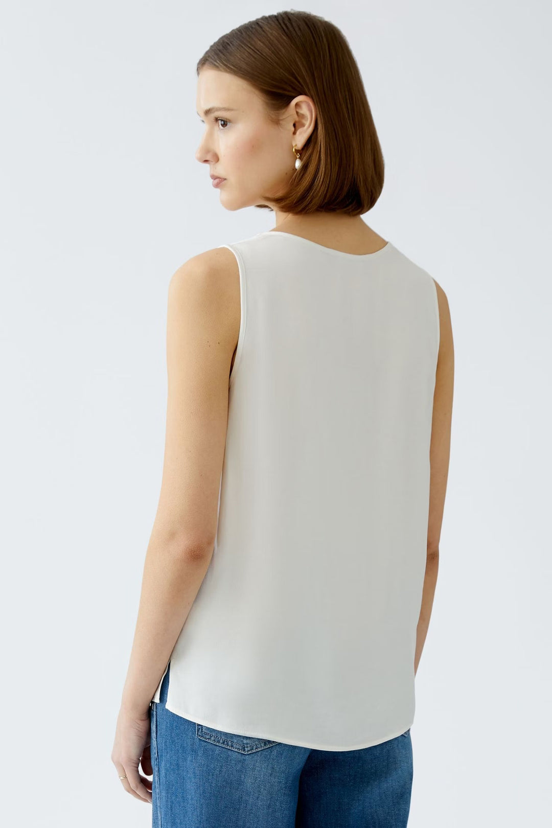 Oui 91987 Gardenia Off White Sleeveless Top 1018