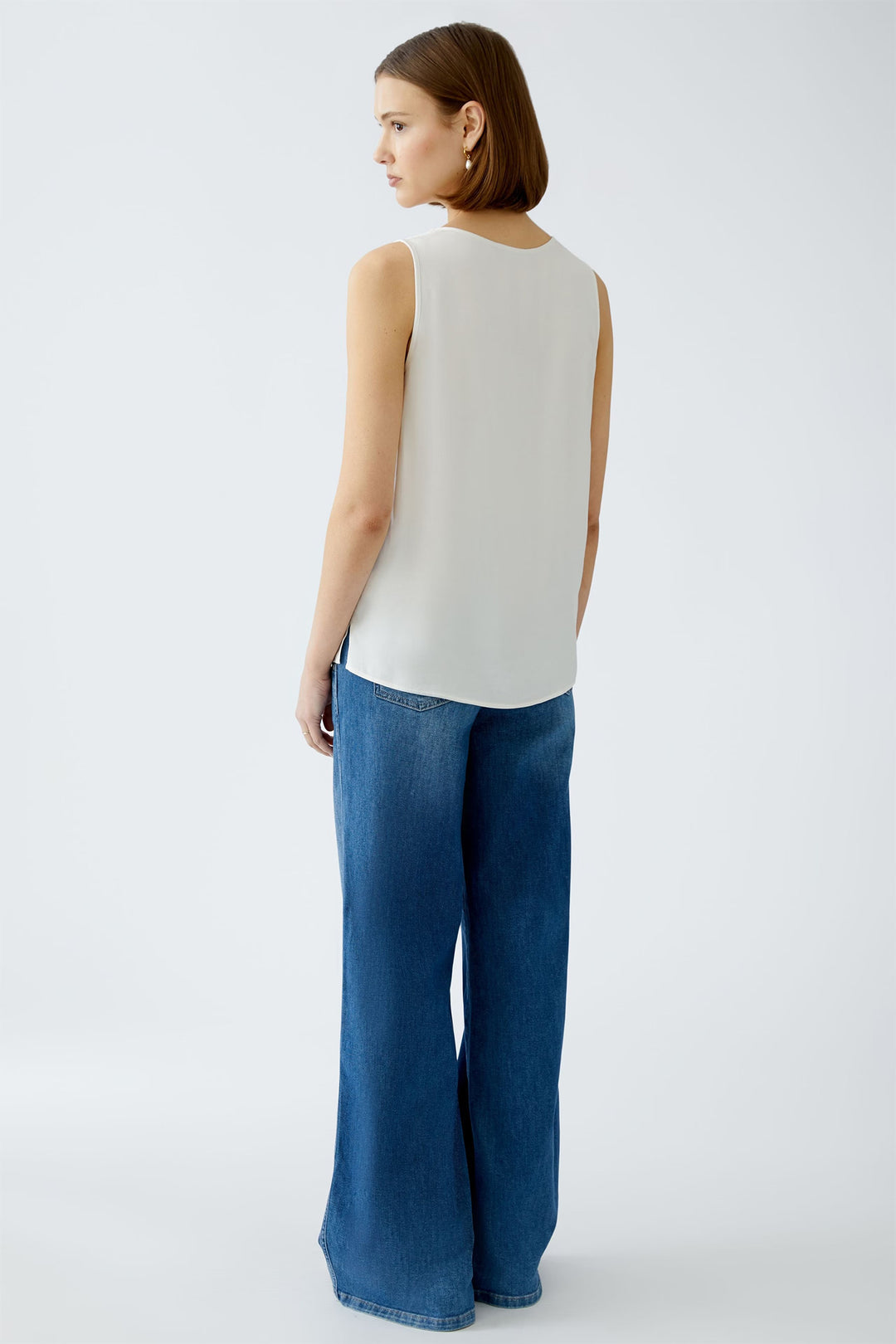 Oui 91987 Gardenia Off White Sleeveless Top 1018