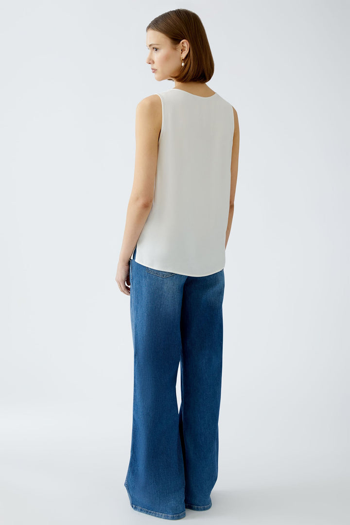 Oui 91987 Gardenia Off White Sleeveless Top 1018