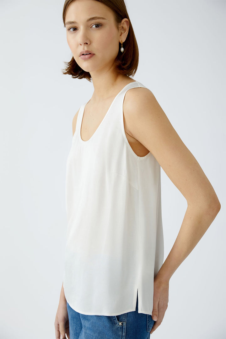 Oui 91987 Gardenia Off White Sleeveless Top 1018