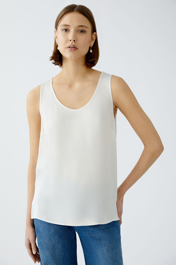 Oui 91987 Gardenia Off White Sleeveless Top 1018