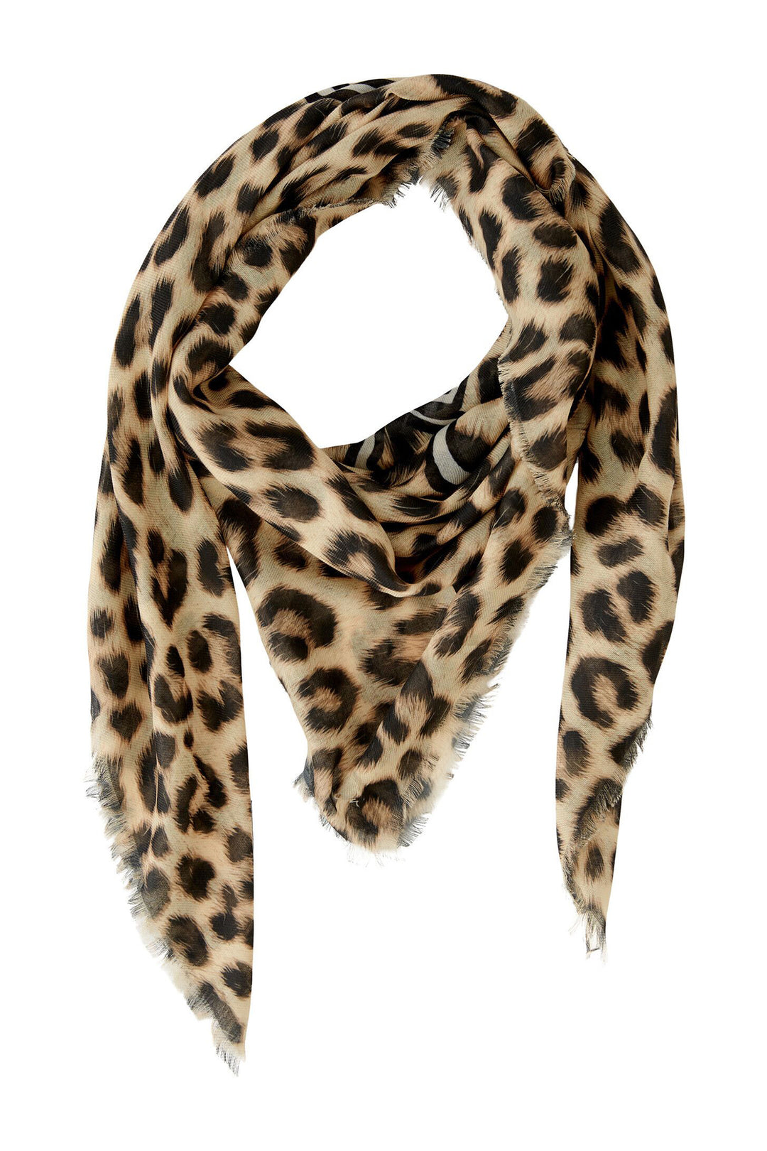 Oui 91996 Animal Print Ciao Motif Scarf - Olivia Grace Fashion