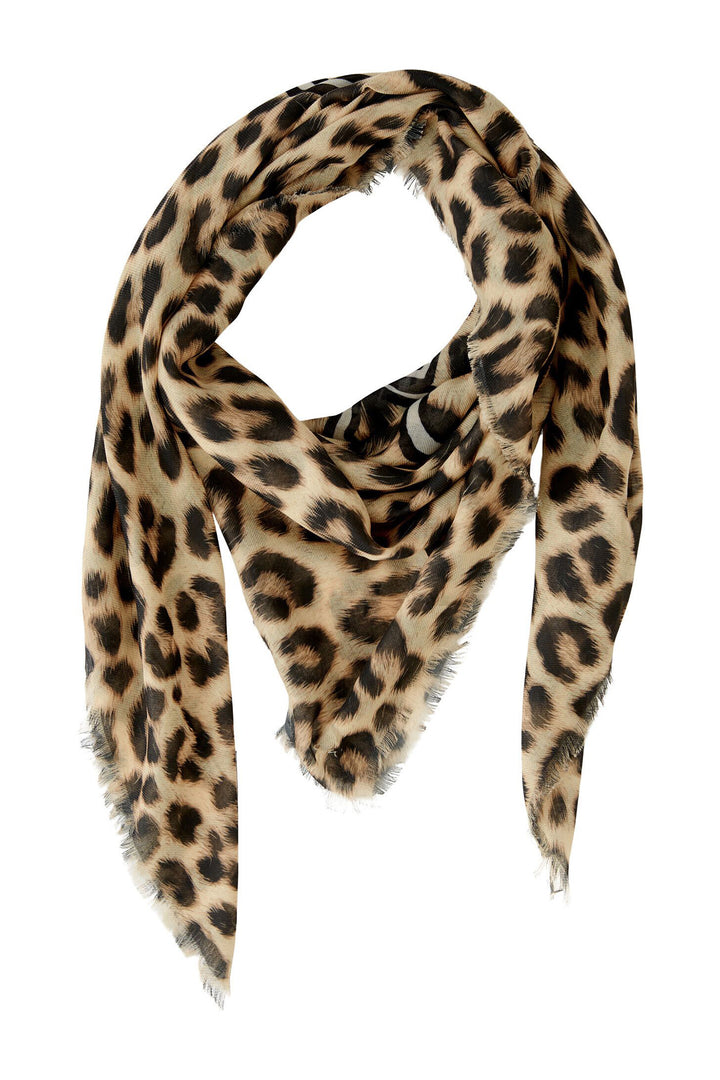 Oui 91996 Animal Print Ciao Motif Scarf - Olivia Grace Fashion