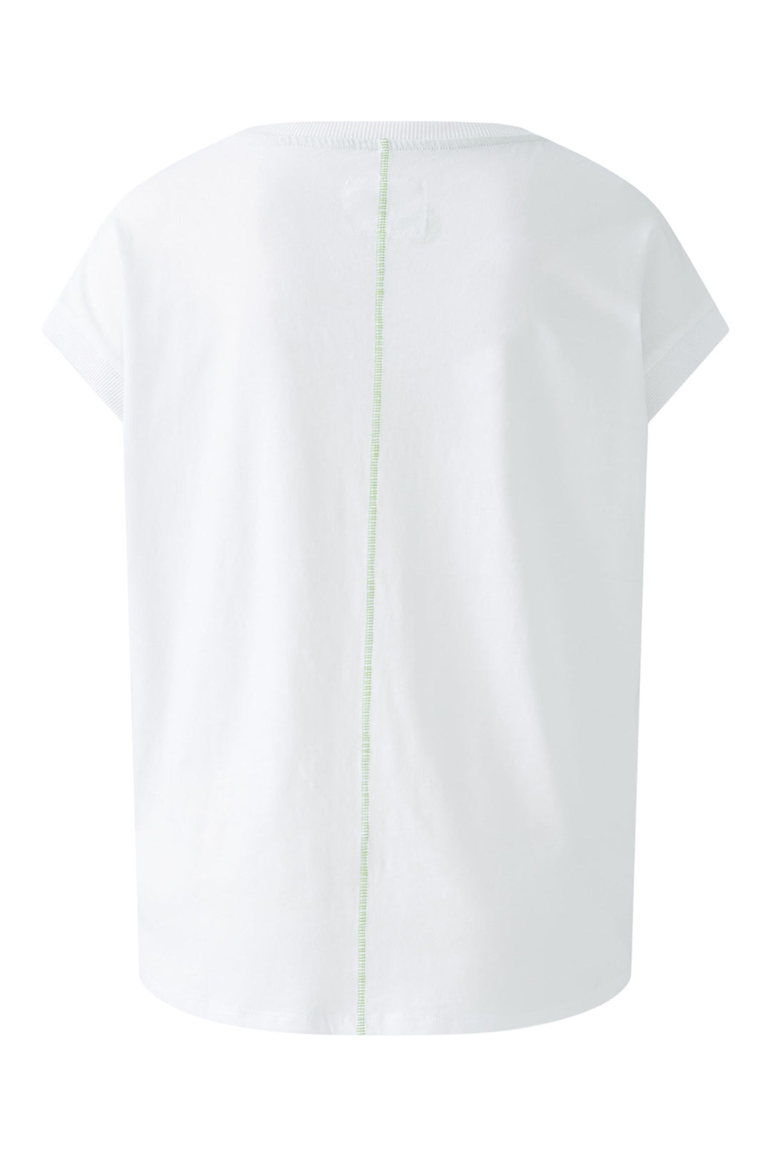 Oui 93271 White Tropical Palm Print T-Shirt - Olivia Grace Fashion