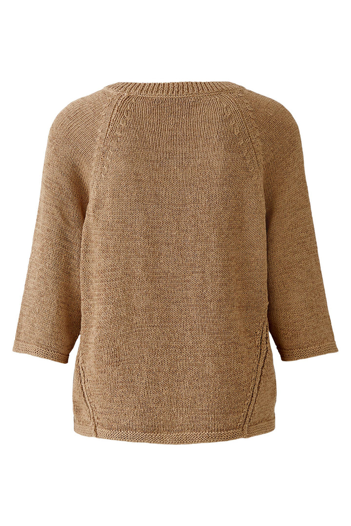 Oui 93703 Tan Jumper V-Neck Aurora 7578 - Olivia Grace Fashion