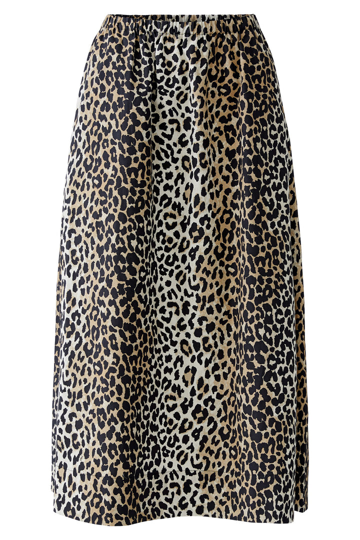 Leopard print skirt on a white background