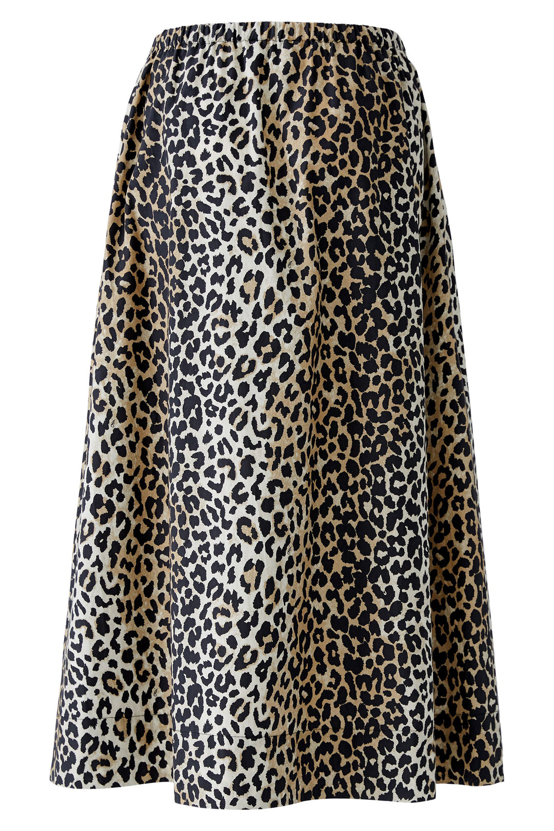 Leopard print skirt on a white background