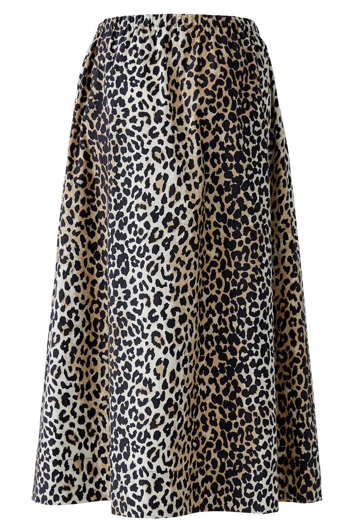 Leopard print skirt on a white background