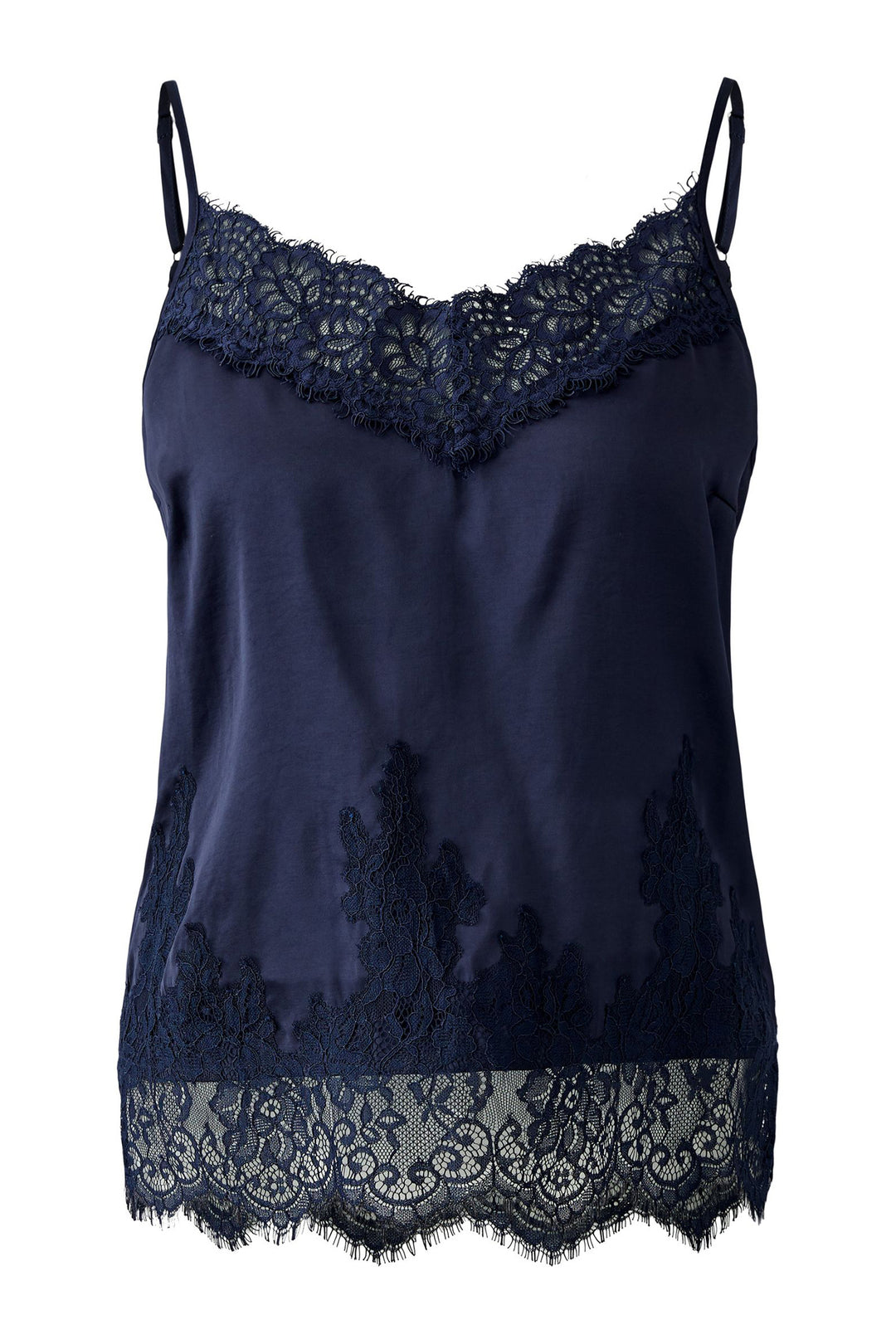 Oui 94325 Lace Camisole Top Dark Blue 5742 - Olivia Grace Fashion
