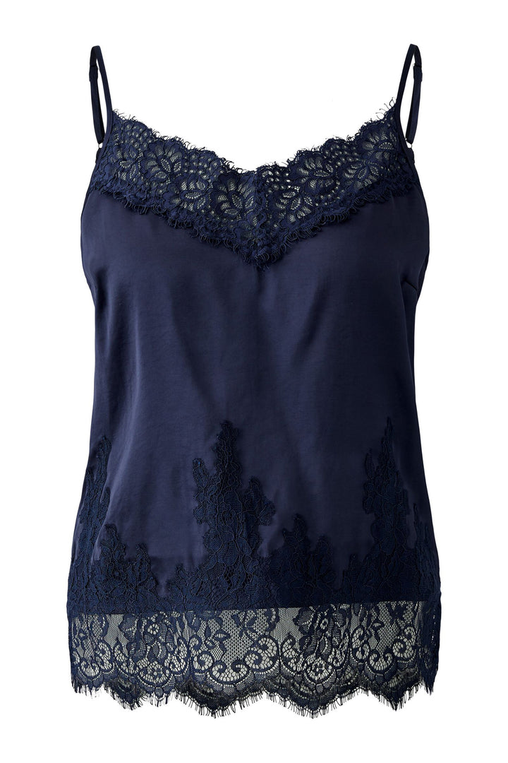 Oui 94325 Lace Camisole Top Dark Blue 5742 - Olivia Grace Fashion