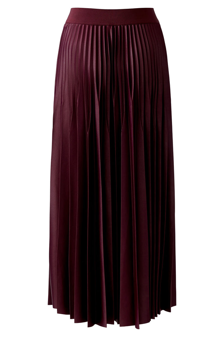 Oui 95398 Pleated Pull-On Midi Skirt Bramble Berry 3912 - Olivia Grace Fashion