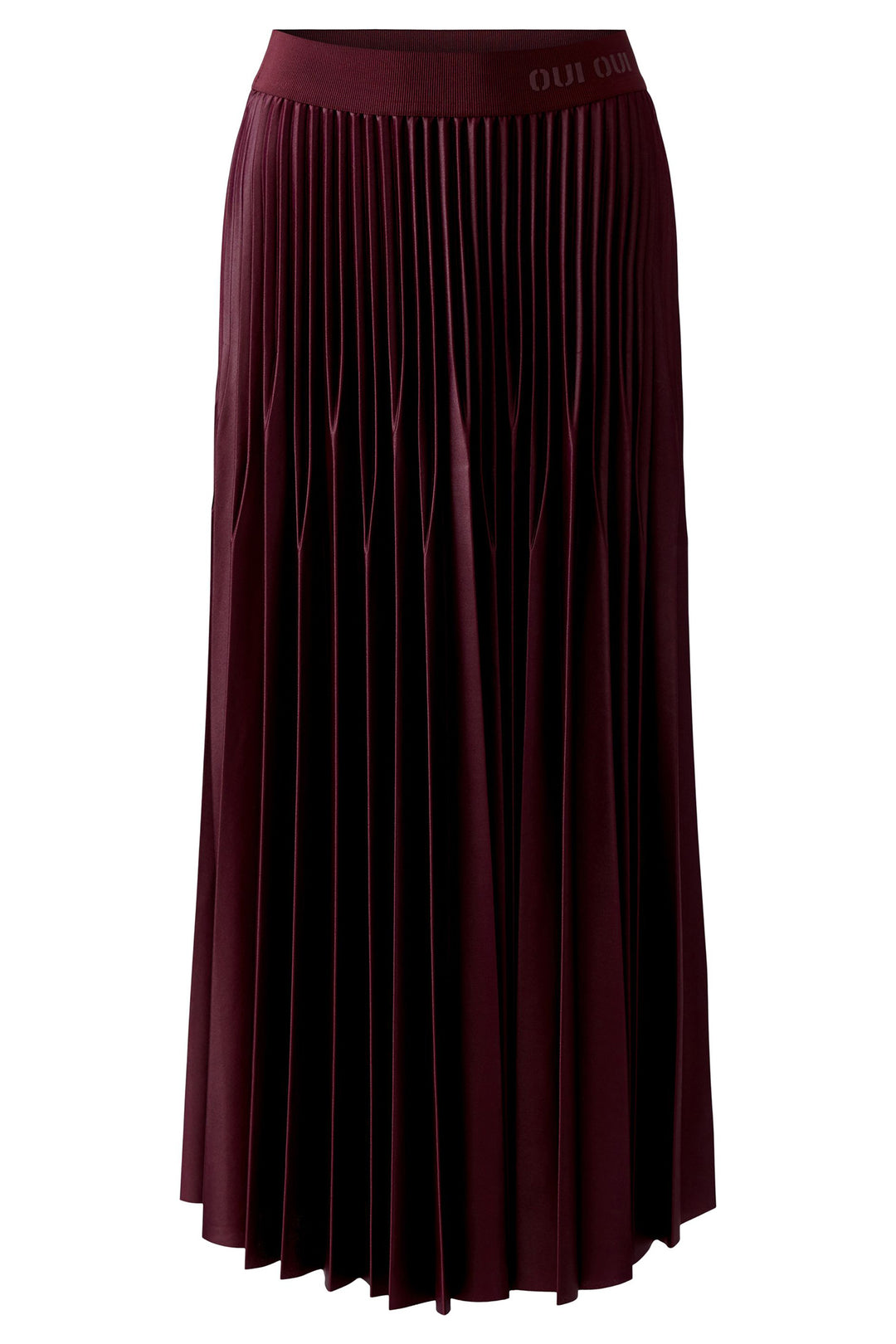 Oui 95398 Pleated Pull-On Midi Skirt Bramble Berry 3912 - Olivia Grace Fashion